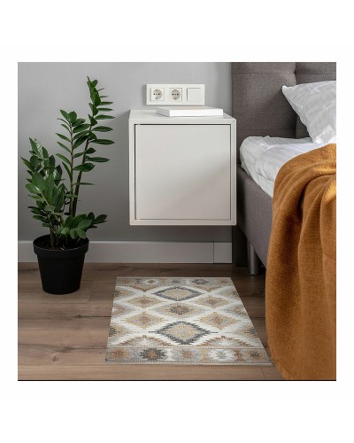 Kilim Vinyl Rug Stor Planet 45 x 75 cm | Foam Print | Durable | Easy Maintenance
